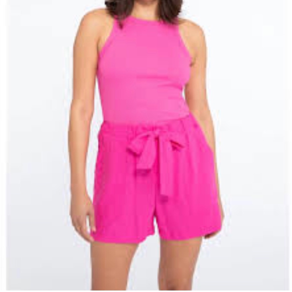 Stunning Linen Blend Shorts Pink Sanctuary Endless Summer Szs Nwt Pricefirm